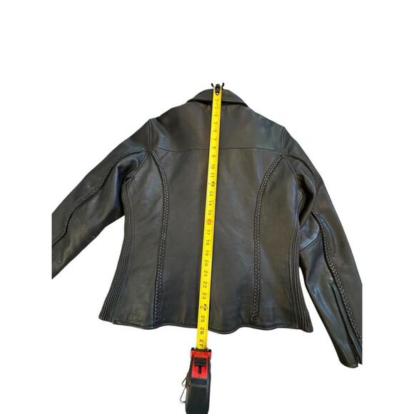 First Classics Black Leather Jacket Womens Motorcycle Biker Lined Thinsulate M - Picture 6 of 11